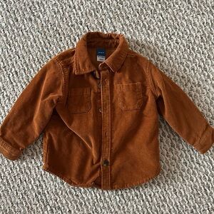 Old Navy Baby Brown Corduroy Button Down Shirt 6-12m
